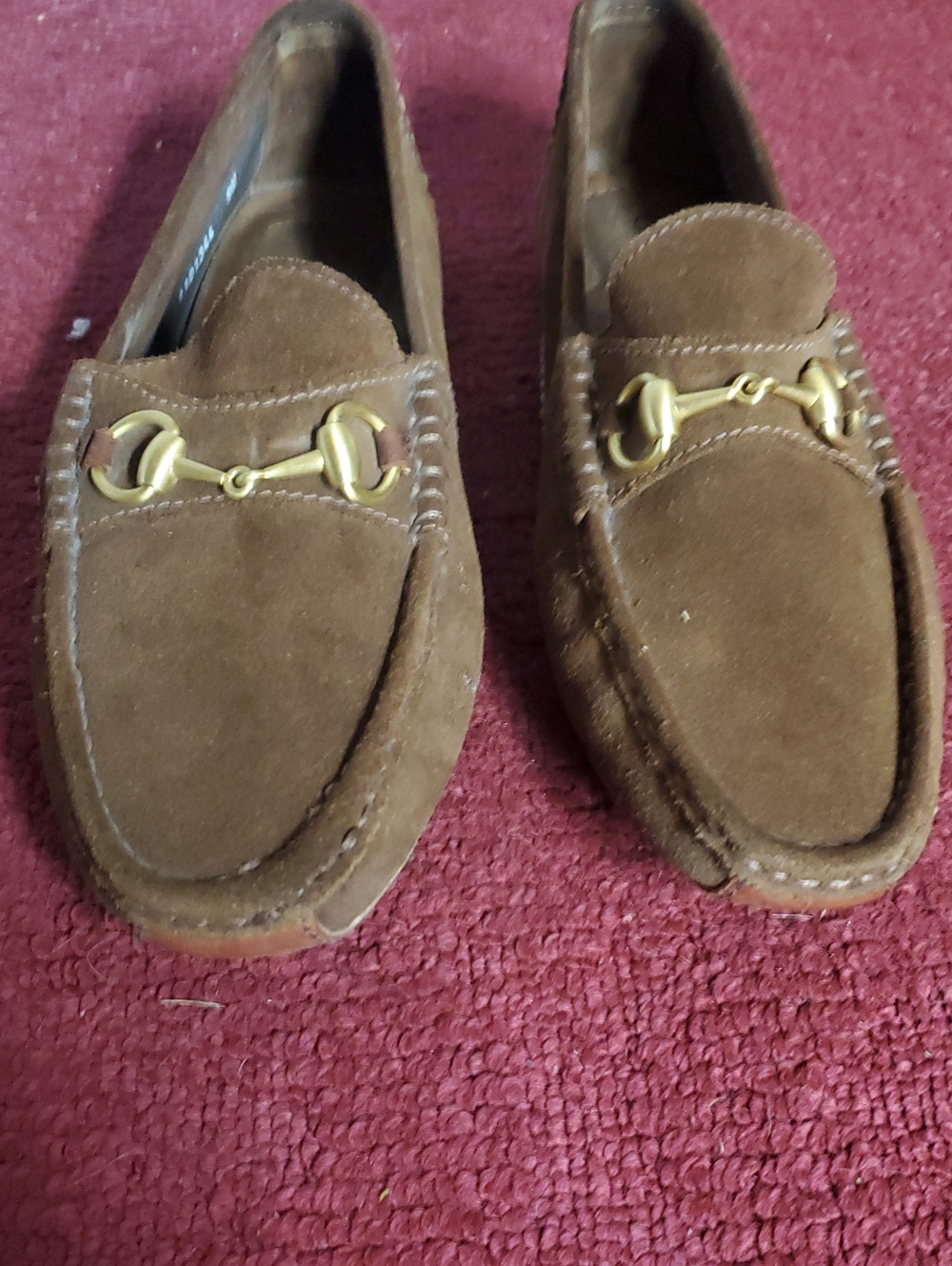 Men's Brown Suede Bit Loafers